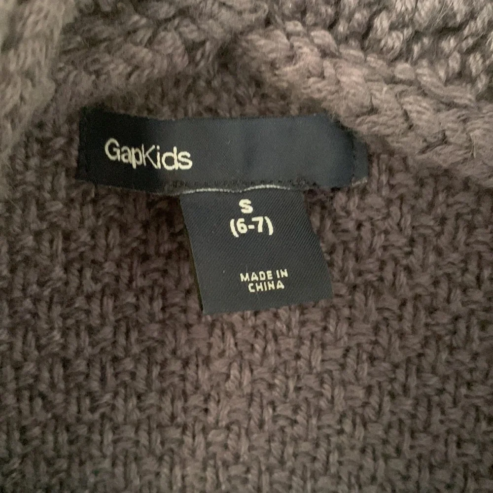 Gap Kids Gray Knitted Mid Waist Cardigan Sweater